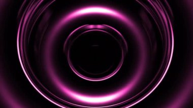 3D daireler çizer ve dalga dönüşüyle hareket eder. Tasarım. Nabız akışında hareket eden üç boyutlu daireler. Metalik parlak daireler titreşir ve dönen dalgalar yayar. 