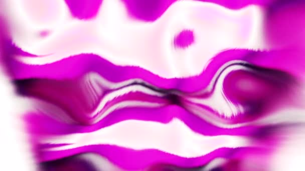 Abstraktní Růžová Barva Poskakuje Šplouchá Pohyb Zakřivené Barevné Tvary — Stock video