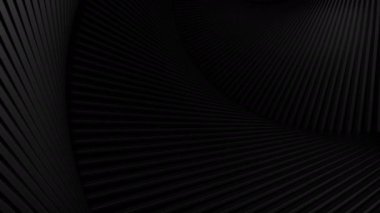 Şeffaf parlak çizgileri olan siyah bir arkaplan. Atama. Yatay gri ve yeşil çizgiler soyut bir dairede hareket ediyor. Yüksek kalite 4k görüntü