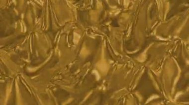 Yüzeyde renkli metalik sıvı kaynıyor. Tasarım. Yüzeyinde dalgalanmalar ve metalik dokusu olan üç boyutlu sıvı. Metalik renkli sıvı dalgalanmaları. 