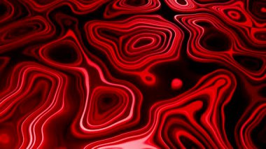 Oval çizgilerin hareket ettiği parlak desen. Tasarım. Topografik çizgileri olan üç boyutlu bir sıvı. Topoğrafik desenli siber sıvı. 