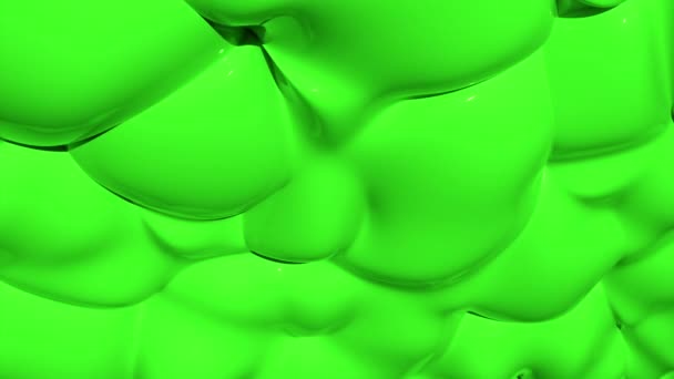 紫と緑のバブル デザイン 移動する漫画アニメーションで作られた小さな密集した液体泡 高品質の4K映像 — ストック動画