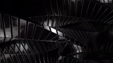 Soyut dönen metal spiral. Tasarım. Döndürme mekanizması olan teknolojik arkaplan