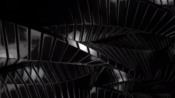 Abstrato Espiral Metal Rotativo Desenho Fundo Tecnológico Com Mecanismo Fiação — Vídeo de Stock