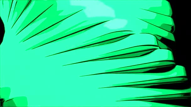 Rayas Brillantes Blancas Verdes Diseño Rotando Círculo Tiras Hechas Animación — Vídeos de Stock