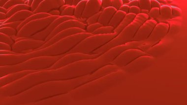 Pastel ve kırmızı çizgiler. Tasarım. Yüzen ve çizgi film animasyonunda yapılmış küçük şeritler. Yüksek kalite 4k görüntü