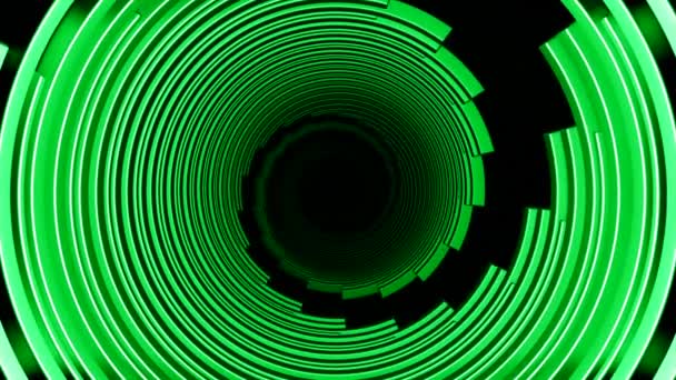 Hipnotik Dönen Ince Çizgilerden Oluşan Renkli Spiral Tasarım Döndürme Etkisi — Stok video