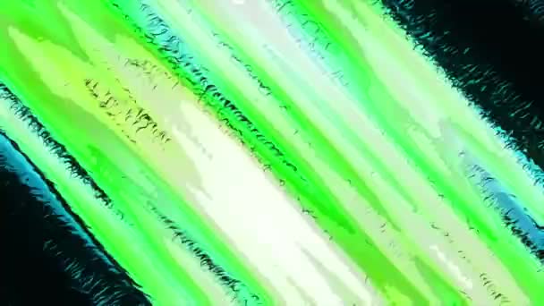 Абстрактные Энергетические Лучи Черном Фоне Движение Цветные Размытые Диагональные Полосы — стоковое видео