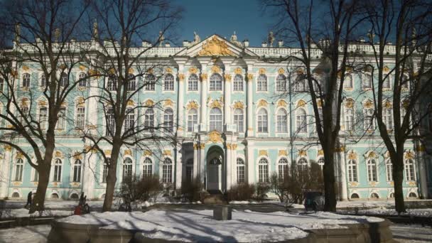 Palatul Albastru Acțiune Atracție Frumoasă Unui Oraș Mare Unde Turiștii — Videoclip de stoc