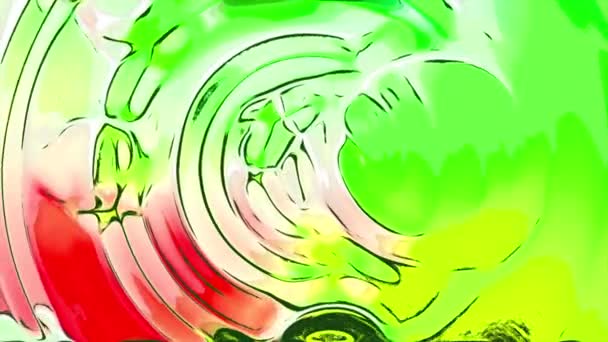 Anneaux Abstraits Couleur Arc Ciel Tournant Lentement Motion Spinning Formes — Video