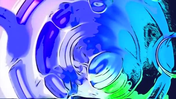 スローモーションで水のサークルのトップビュー ムーブメント 無限に広がる液体の円 — ストック動画