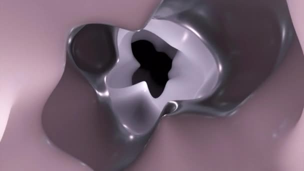 Tunnel Bubbling Liquid Design Moving Whirlpool Bubbling Dense Liquid Liquid — Stock Video