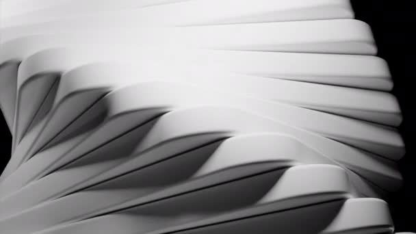 Вращение Трехмерной Спирали Геометрических Линий Дизайн Вращающийся Спиральный Столб Линиями — стоковое видео