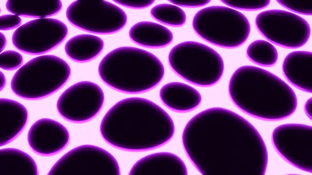 Surface Néon Avec Cercles Noirs Design Surface Néon Lumineuse Avec — Video