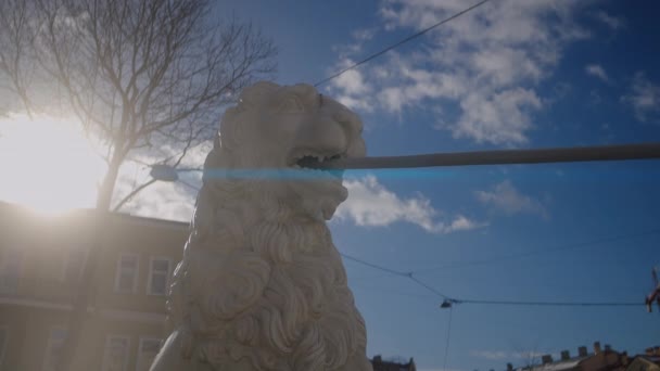 Культурное Наследие Европы Начали Красивые Памятники Снятые Фоне Яркого Неба — стоковое видео