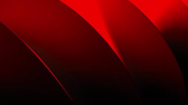Parlak kırmızı minimal yuvarlak çizgiler, soyut fütüristik teknolojik hareket arka planı. Tasarım. Parıldayan ve akan kavisli çizgiler.