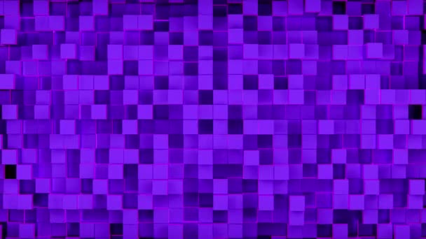 Background Moving Chaotic Cubes Design Background Squares Extending Field Cubes — Stock Video