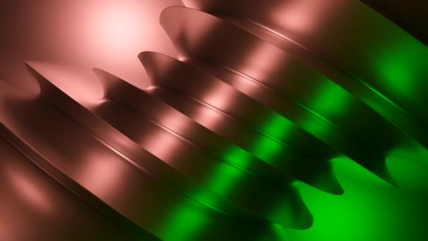 Abstrakt Industriell Bakgrund Med Roterande Metallspole Design Färggradient Optisk Illusion — Stockvideo