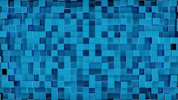 Background Moving Chaotic Cubes Design Background Squares Extending Field Cubes — Stock Video
