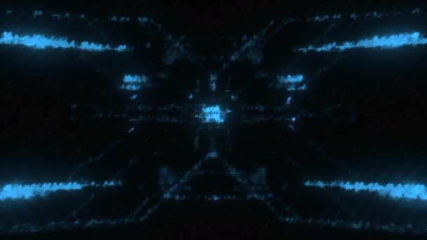 Вид Изнутри Инопланетного Космического Корабля Сияющими Пуговицами Движение Внеземные Технологии — стоковое видео