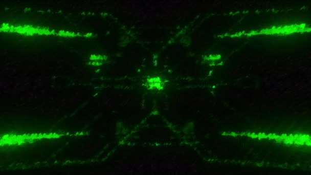 Vedere Interiorul Unei Nave Spațiale Extraterestre Butoane Strălucitoare Mișcare Tehnologii — Videoclip de stoc