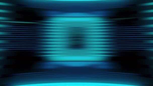 Vedere Interiorul Unei Mașini Temporale Abstracte Iluminare Neon Mișcare Călătorind — Videoclip de stoc