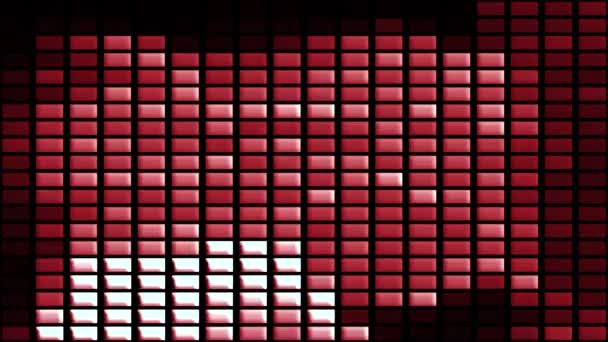Led Ekran Lampkami Imprezowymi Klubie Nocnym Wniosek Ściana Kwadratowych Kolorowych — Wideo stockowe