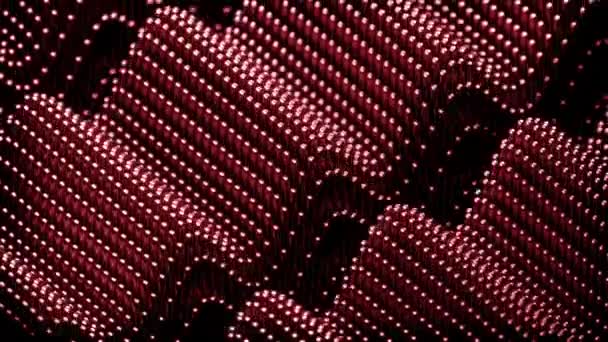 Абстрактное Размахивание Технологическими Облаками Частиц Дизайн Падение Крошечных Шаров Черном — стоковое видео