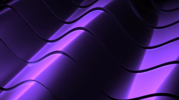 Фиолетовый Бирюзовый Фон Дизайн Световые Полосы Сделанные Анимации Которые Медленно — стоковое видео