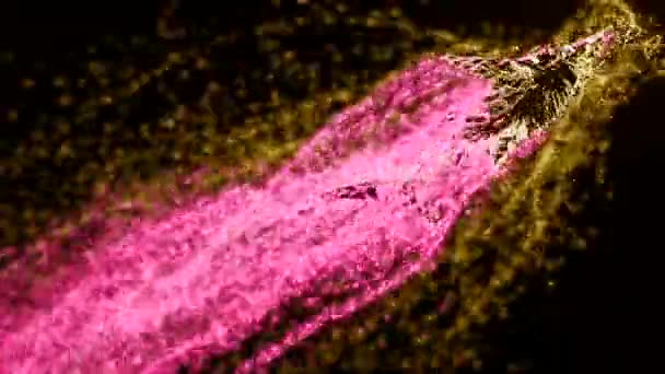 Чорний Фон Різнокольоровим Блиском Дизайн Яскравий Фон Синьо Рожевим Блиском — стокове відео