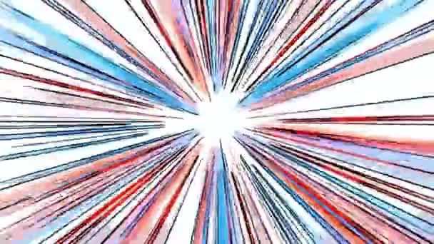 Rayos Láser Brillantes Multicolores Movimiento Fondo Intermitente Moción Fondo Creativo — Vídeos de Stock