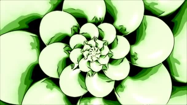 Flor Colorida Giratoria Abstracta Con Pétalos Diseño Ilusión Óptica Sin — Vídeo de stock