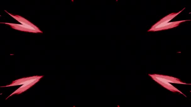 Formas Psicadélicas Piscando Abstratas Que Parecem Com Caleidoscópio Desenho Padrão — Vídeo de Stock
