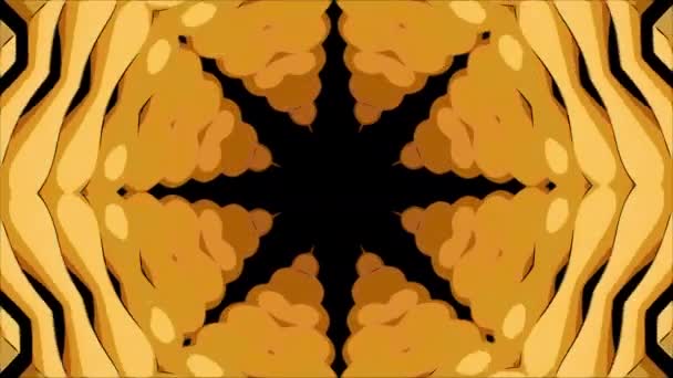美丽的五彩斑斓的图案动画 视觉3D曼陀罗 具有神圣几何光的精神隧道 — 图库视频影像