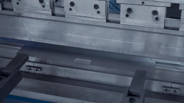 Máquina Aço Metal Imprensa Indústria Equipamentos Criativa Prensa Hidráulica Dobra — Vídeo de Stock