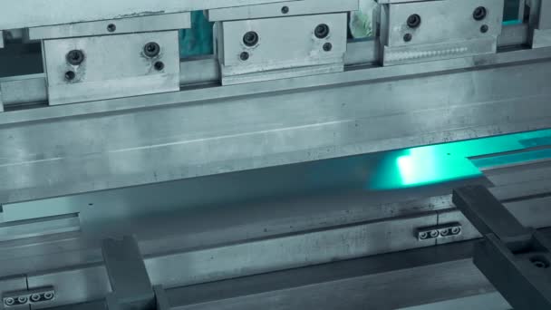 Máquina Aço Metal Imprensa Indústria Equipamentos Criativa Prensa Hidráulica Dobra — Vídeo de Stock
