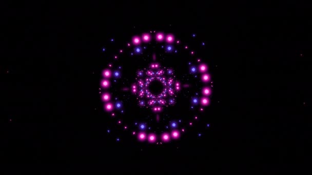 Latanie Przez Gwiazdy Kosmiczne Tło Projektowanie Jasny Korytarz Migającymi Światłami — Wideo stockowe
