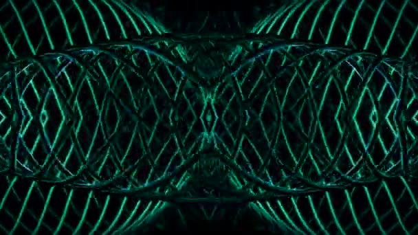 Анотація Звукового Сигналу Махаючи Чорному Тлі Дизайн Радіохвилі Утворюють Спіраль — стокове відео