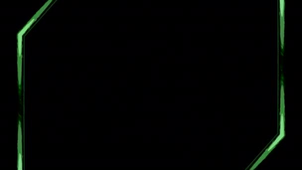 雷电轰动效应动画 黑色背景下的电费 — 图库视频影像