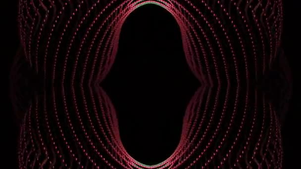 由狭窄的霓虹线形成的缓慢旋转的X形 光滑的圆形纺纱 — 图库视频影像