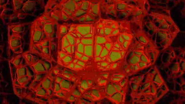 Абстрактный Живой Инопланетный Цветок Дизайн Дрожащий Организм Системой Крови — стоковое видео
