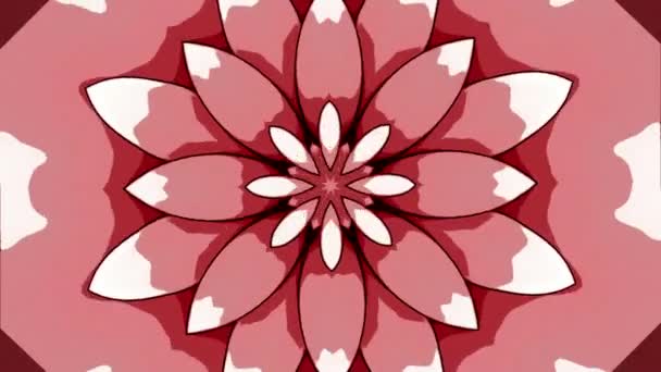 Schöne Animation Bewegter Blumenmuster Design Florale Muster Bewegen Sich Mandala — Stockvideo