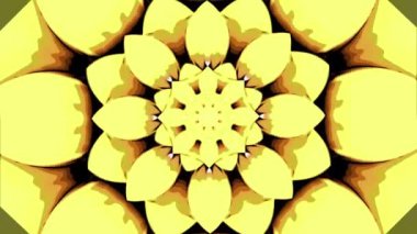 Dönen yapraklı mandala tarzı desen. Tasarım. Ayna efektli güzel bir dönüş şekli. Tekrarlayan süsleme ile hipnotik desen. 