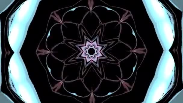 Modello Mandala Fiore Ipnotico Ripetitivo Progettazione Petali Pattern Pulsanti Nei — Video Stock