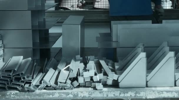 Części Metalowe Montażu Maszyn Fabrycznych Kreatywny Wiele Części Montażu Maszyn — Wideo stockowe