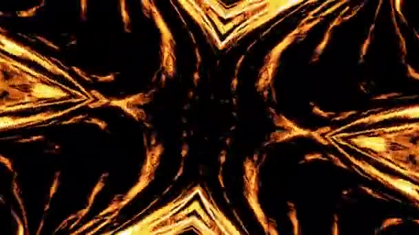 光るプラズマの速い流れ デザイン プラズマ抽象パターンの対称液の流れ 黒い背景にプラズマネオンパターンの高速流れ — ストック動画