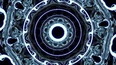 Mandala sanat animasyon geçmişi. Tasarım. Tünel içinde hareket etme etkisi yaratıyor