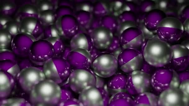 Кольорові Металеві Кульки Рухаються Потоці Дизайн Металеві Кульки Рухаються Великій — стокове відео