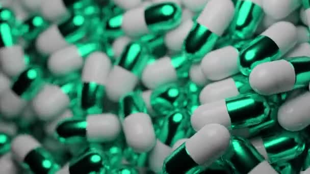 Stelletje Bewegende Tabletten Ontwerp Tabletten Bewegen Zich Stroom Gekleurde Tabletten — Stockvideo