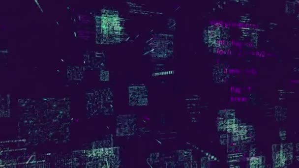 Fundo Digital Tecnológico Abstrato Animação Placa Circuito Conceito Inteligência Artificial — Vídeo de Stock